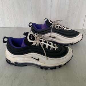 NIKE Air Max Men's Off White/Black/Persian Violet Sneakers Size 9